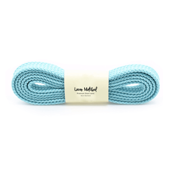 100cm Light Blue Flat Shoelaces