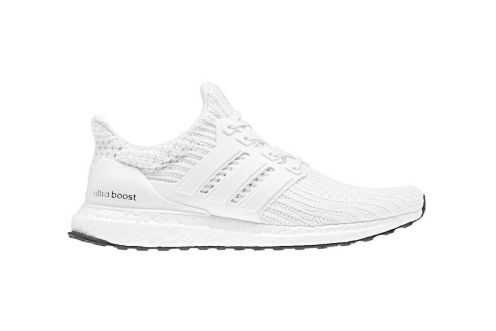 All White Adidas Ultra Boost Silhouette
