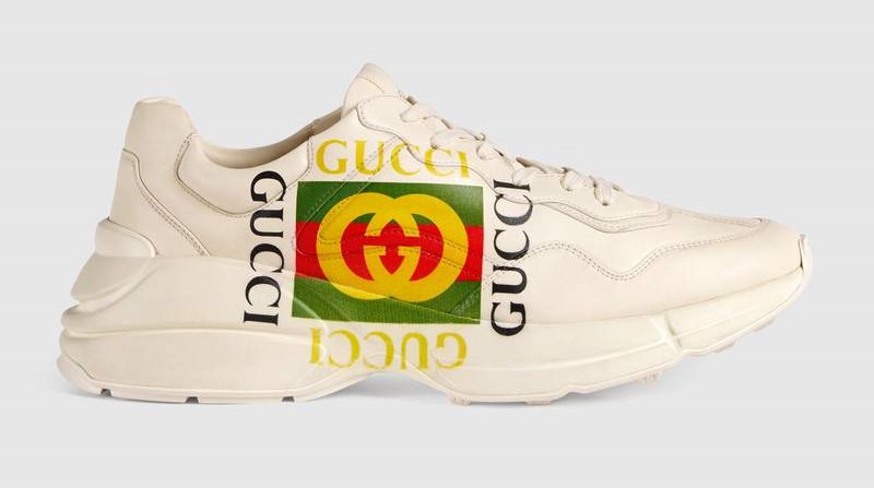 Rhyton Gucci logo leather sneaker